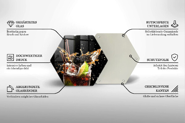 Tabla de cortar de vidrio Beber con hielo