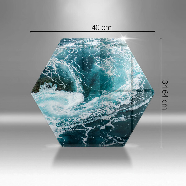 Tabla de cortar de vidrio Olas de agua espumosas