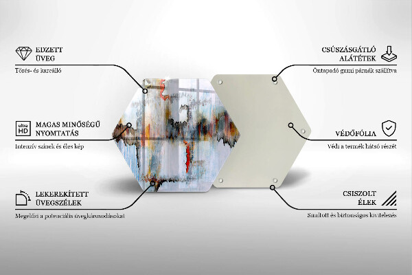 Tabla de cortar de vidrio Pinturas de abstraccion