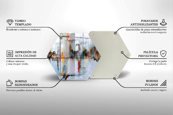 Tabla de cortar de vidrio Pinturas de abstraccion