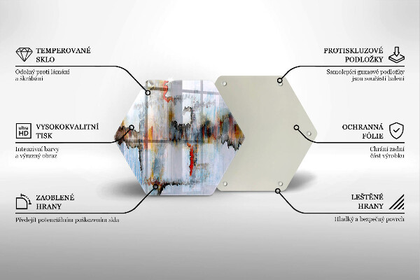 Tabla de cortar de vidrio Pinturas de abstraccion