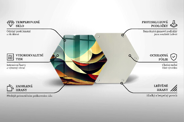 Tabla de cortar de vidrio Abstracción de formas