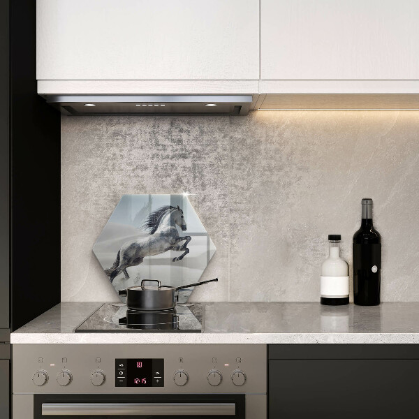 Tabla de cortar de vidrio Corcel caballo blanco