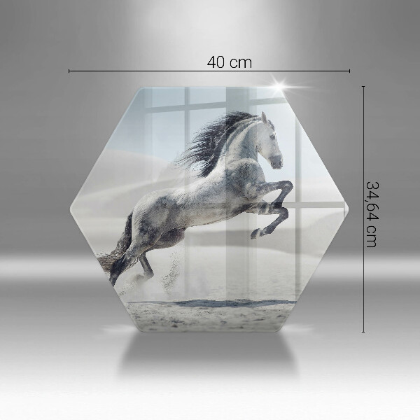 Tabla de cortar de vidrio Corcel caballo blanco