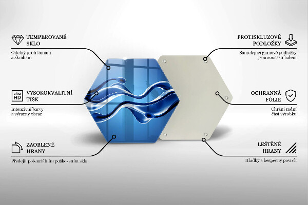 Tabla de cortar de vidrio Abstracción de fluidos