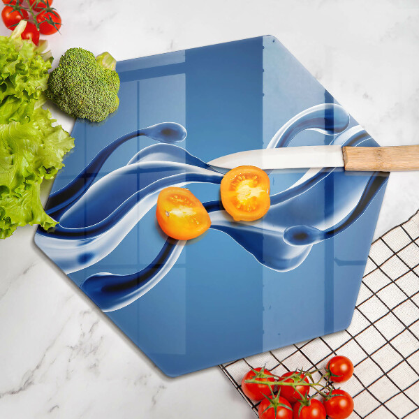 Tabla de cortar de vidrio Abstracción de fluidos