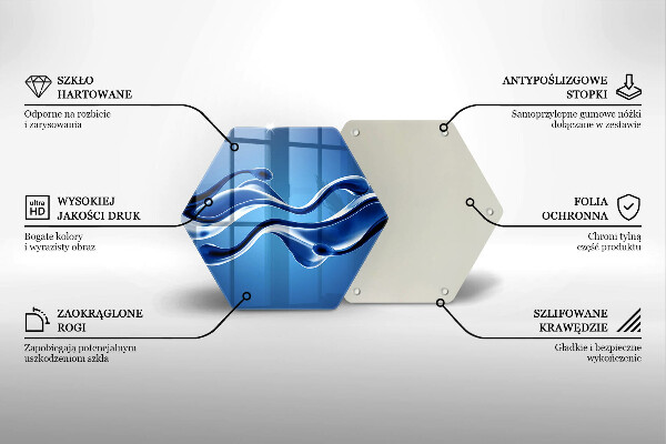 Tabla de cortar de vidrio Abstracción de fluidos