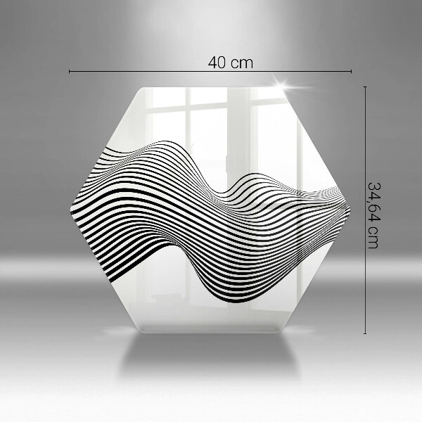 Tabla de cortar de vidrio Abstracción lineal