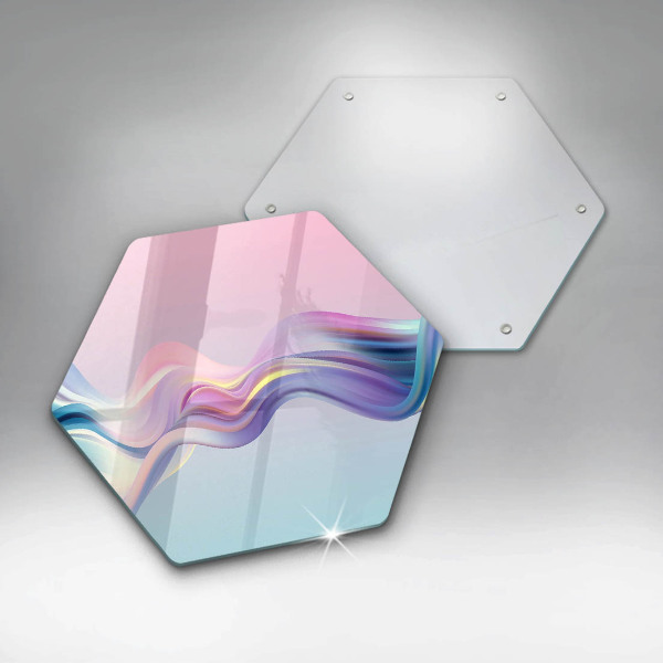 Tabla de cortar de vidrio Abstracción pastel