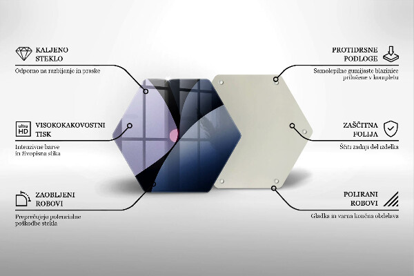 Tabla de cortar de vidrio Formas abstractas