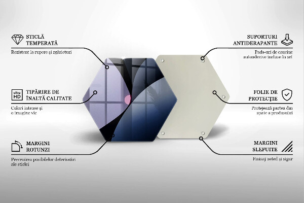 Tabla de cortar de vidrio Formas abstractas