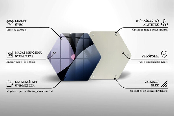 Tabla de cortar de vidrio Formas abstractas