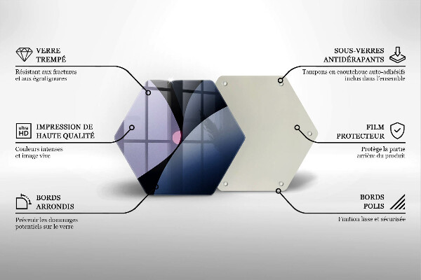 Tabla de cortar de vidrio Formas abstractas