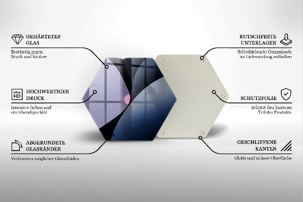 Tabla de cortar de vidrio Formas abstractas