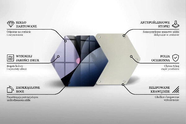 Tabla de cortar de vidrio Formas abstractas