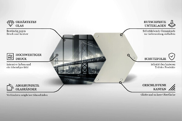 Tabla de cortar de vidrio Puente benjamín franklin