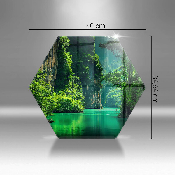 Tabla de cortar de vidrio Paisaje de laguna