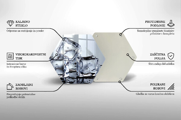 Tabla de cortar de vidrio Cubos de hielo