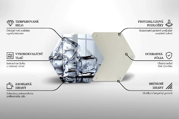 Tabla de cortar de vidrio Cubos de hielo