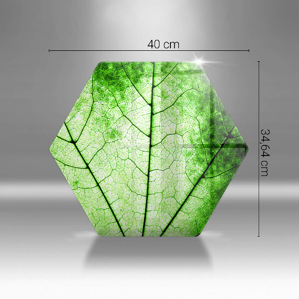 Tabla de cortar de vidrio Hoja de vena decorativa