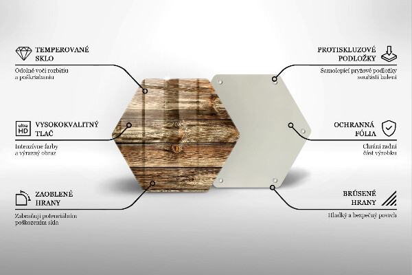 Tabla de cortar de vidrio Textura de tablón de madera