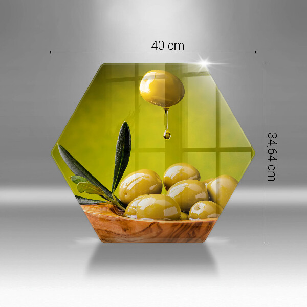 Tabla de cortar de vidrio Aceitunas sabrosas