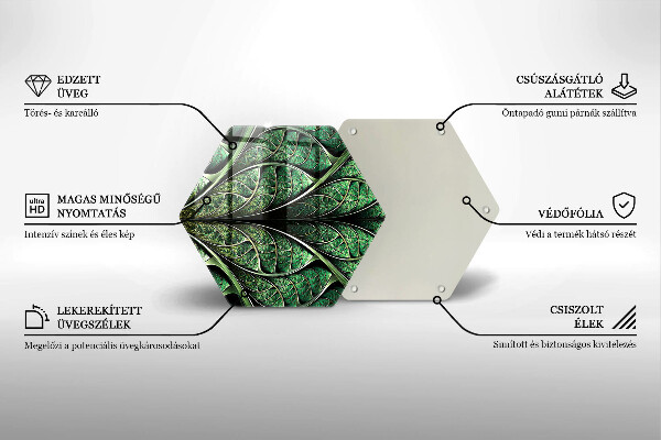 Tabla de cortar de vidrio Estructura de las venas de la hoja