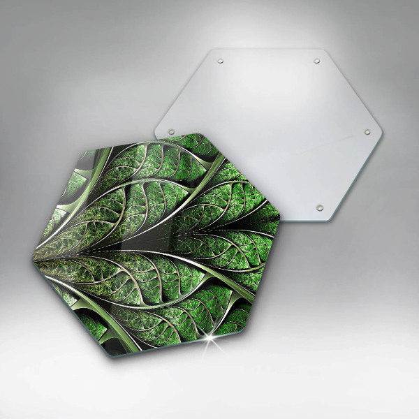 Tabla de cortar de vidrio Estructura de las venas de la hoja