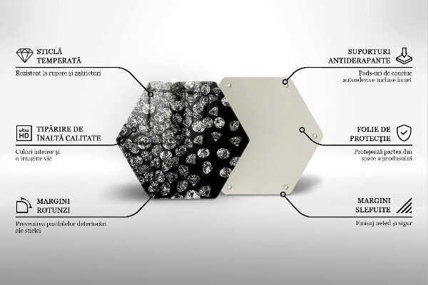 Tabla de cortar de vidrio Diamantes diamantes