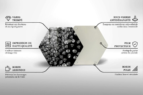 Tabla de cortar de vidrio Diamantes diamantes