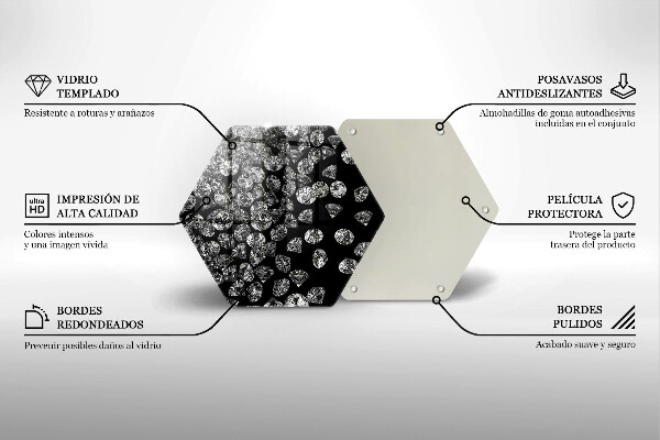 Tabla de cortar de vidrio Diamantes diamantes