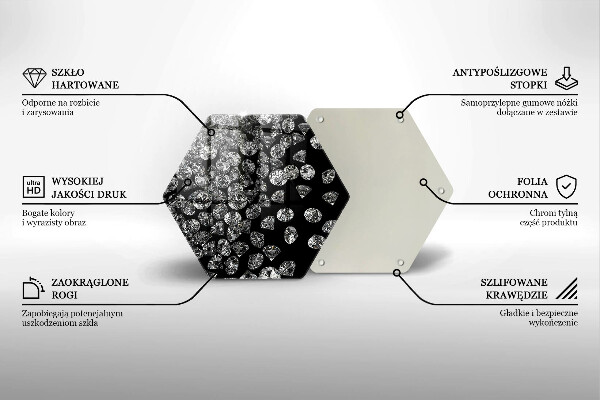 Tabla de cortar de vidrio Diamantes diamantes