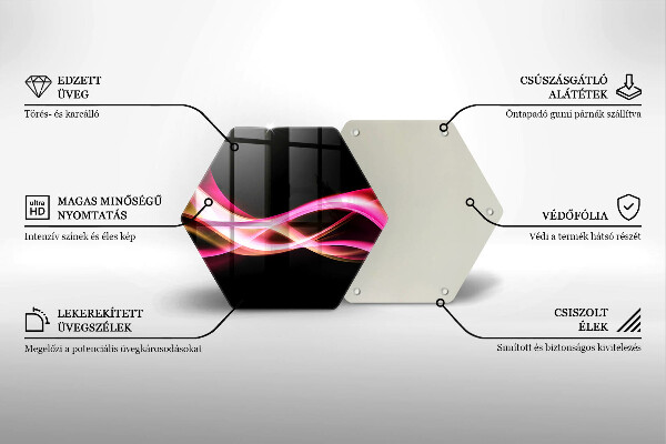 Tabla de cortar de vidrio Humo de neón abstracto
