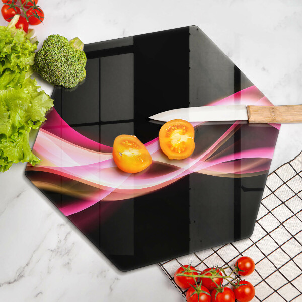 Tabla de cortar de vidrio Humo de neón abstracto