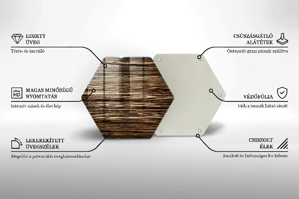 Tabla de cortar de vidrio Textura de madera