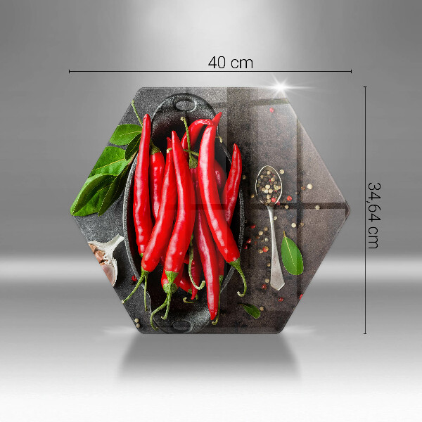 Tabla de cortar de vidrio Chiles rojos