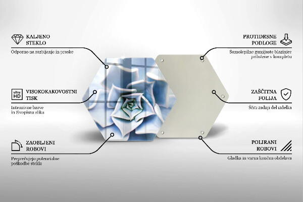 Tabla de cortar de vidrio Planta de flores