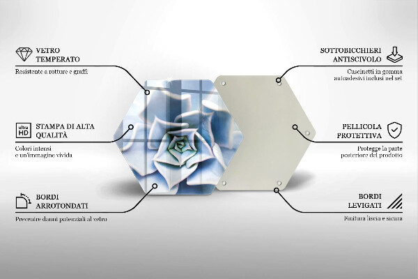Tabla de cortar de vidrio Planta de flores