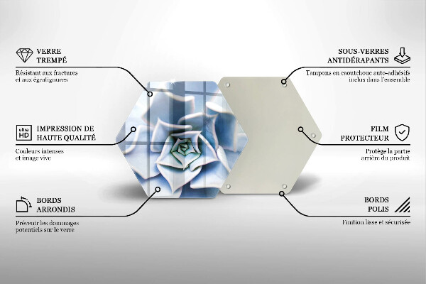 Tabla de cortar de vidrio Planta de flores