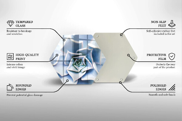 Tabla de cortar de vidrio Planta de flores
