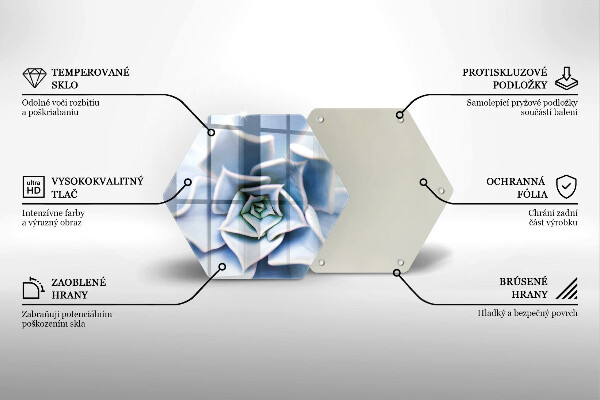 Tabla de cortar de vidrio Planta de flores