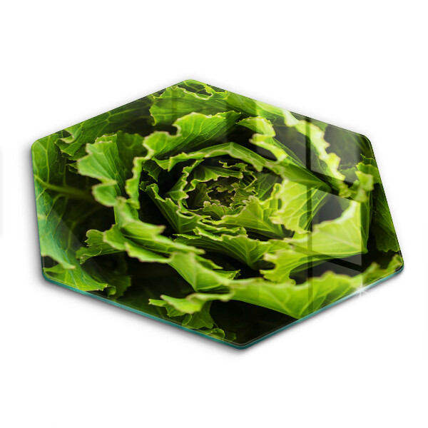 Tabla de cortar de vidrio Comer hojas de lechuga