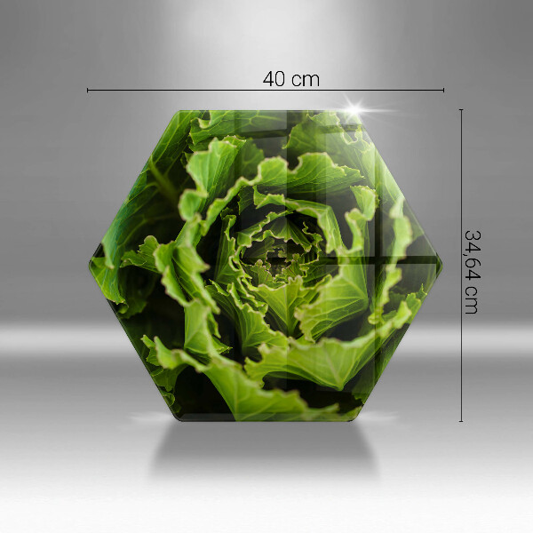 Tabla de cortar de vidrio Comer hojas de lechuga