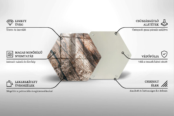 Tabla de cortar de vidrio Estructura de madera