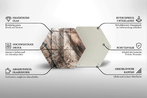 Tabla de cortar de vidrio Estructura de madera