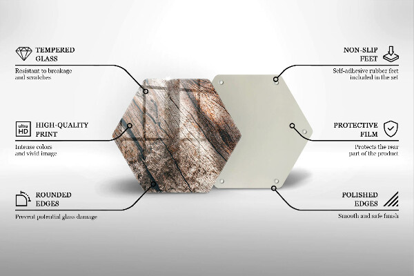 Tabla de cortar de vidrio Estructura de madera