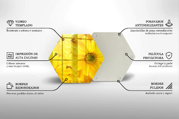 Tabla de cortar de vidrio Pétalos de flor