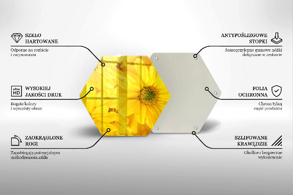 Tabla de cortar de vidrio Pétalos de flor