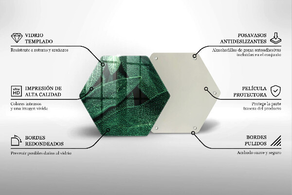 Tabla de cortar de vidrio Las hojas de la planta