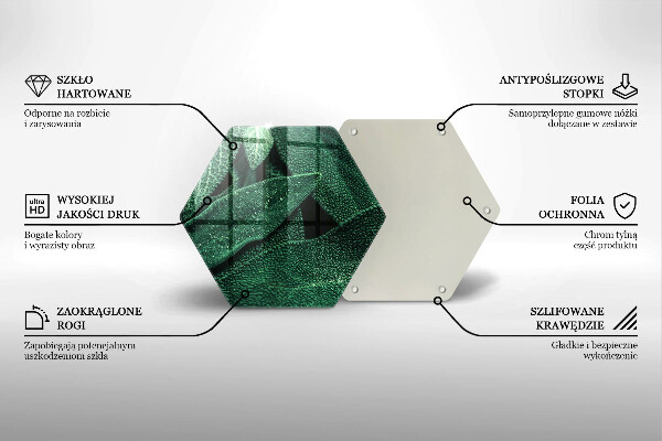 Tabla de cortar de vidrio Las hojas de la planta